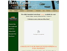 Tablet Screenshot of basspointcottages.com
